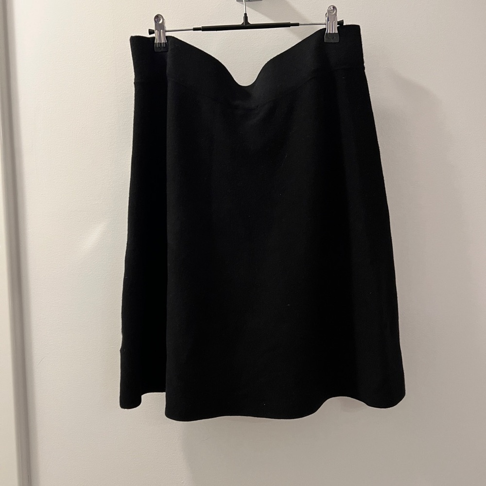 Adrianna Papell Black Knit Sweater Skirt Large L